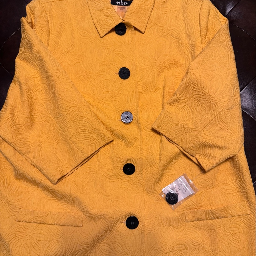 Sunny Yellow Textured Blazer